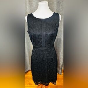 WHBM Black Lace Sheath Dress Size 8 | Classic Little Black Dress